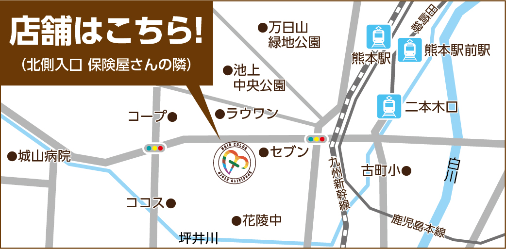 イオンタウン田崎店　地図