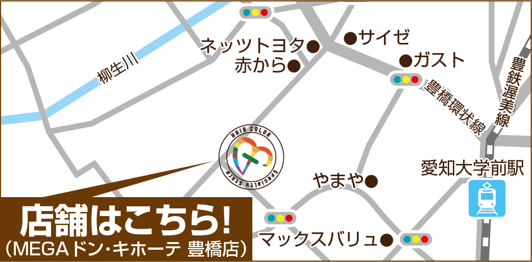 MEGAドン・キホーテ豊橋店　地図